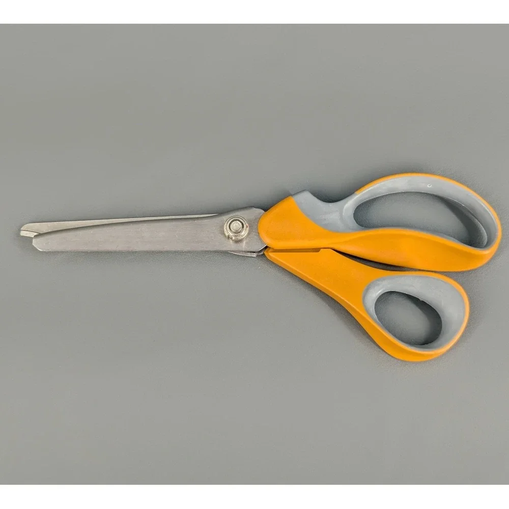Fiskars Softgrip Pinking Shears Orange Gray Stainless Steel Zig Zag Scissors